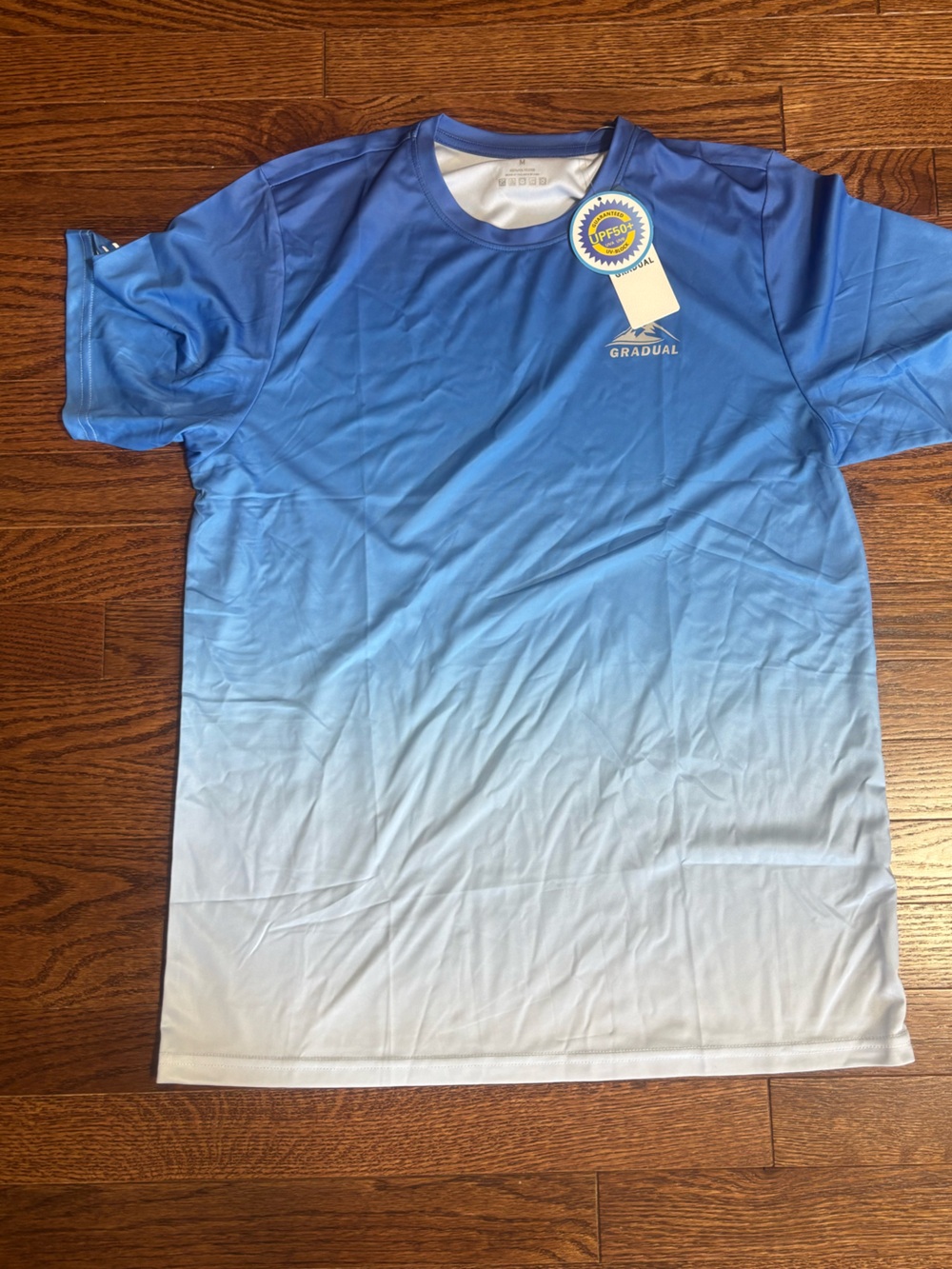 Gradual spf t shirt  Gradient Blue Short Sleeve Tee - Gradual